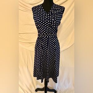 Olivia Mathews size S NAVY and white polkadot dress😊